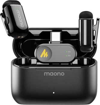 Беспроводной петличный микрофон MAONO Wave T1 с кейсом Черный