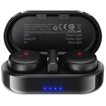 Петличный беспроводной микрофон R3 Dual-mic Type-C Black Acefast 000350811