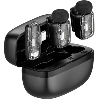 Петличный беспроводной микрофон WM008 Dual-mic ANC Type-C Black Wiwu (2000003506033)