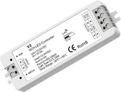 Sterownik LED Skydance V2 2-kanałowy 12-24 V 5 A (HS083076)