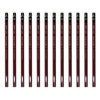 Карандаши Uni Mitsubishi HI-Uni 2B для экзаменов, с деревянным корпусом, для школьников, упаковка 12 шт