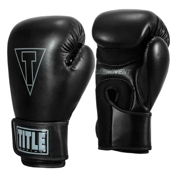 Боксерские перчатки TITLE Boxing Vegan 14 oz Черные
