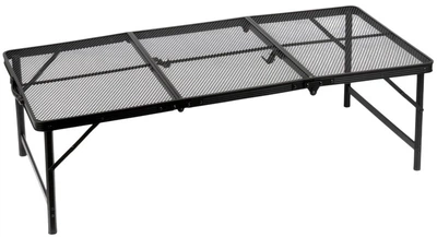 Stół turystyczny Vilde 489395 składany 2w1 120 x 60 x 37/66 cm Czarny (5900670121591)