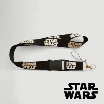 Ремінець на шию Star Wars / Зоряні Війни з карабіном та фастексом для ключів, бейджа, телефону 52х2.5 см