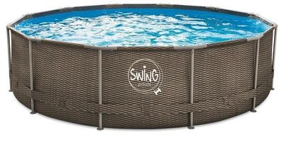 Басейн каркасний 3,66х0,91 м без фільтру, AZURO SWING Wicker design 3EXB0598