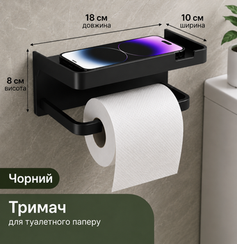 Держатель для туалетной бумаги с полкой | Держатель для туалетной бумаги с полкой для телефона