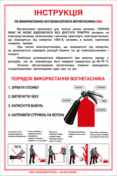 Інструкція про використання вуглекислотного вогнегасника