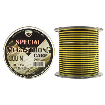 Волосінь Condor Fishing Megastrong Carp Camou Sand 300м 0.35мм 14.0кг, MCCS_300_35