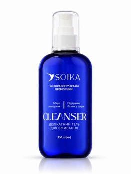 Гель для вмивання обличчя делікатний Soika CLEANSER 250 мл