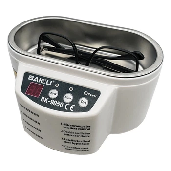 Ультразвукова ванна BAKU BK9050 з металевою кришкою (дворежимна 30W/50W, 0.7L)