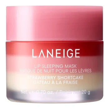 Нічна маска для губ LANEIGE Lip Sleeping Mask Strawberry Shortcake 20 г — зволожуюча маска з ароматом полуничного торта для м'якос