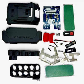Корпус аккумулятора Makita LXT BL1850 18V-21V - BMS 5 MOSFET, балансировка, индикатор заряда, 10 x 18650 (5S2P)