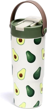 Термокружка-термостакан 660 мл (22 oz) з трубочкою, кришка 2-в-1 без протікань, Avocado