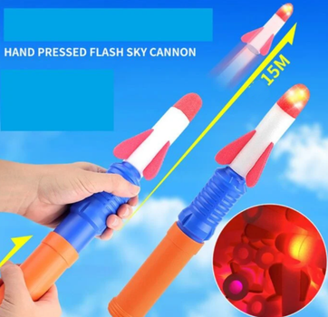 Запускач С 76033 “Ракета”, підсвічування, довжина: 34 см, механічний принцип,