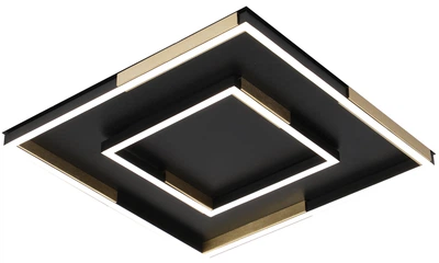 Потолочная люстра VALESO 3437/450 черная с золотом, LED 96W