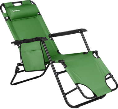 Leżak ogrodowy Luverno Sun Comfort 2w1 Zielony (L-66262)