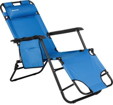 Leżak ogrodowy Luverno Sun Comfort 2w1 Niebieski (L-42469)