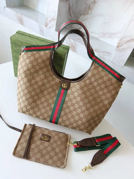 Сумка жіноча Gucci Giglio tote bag коричнева (140)