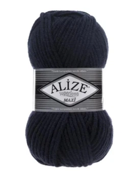 Пряжа для в'язання Alize Super Lana MAXI 58 синій