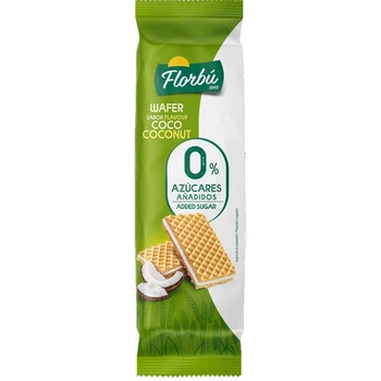Вафлі Florbú зі смаком кокосу без доданого цукру 150 г (8411414011940)