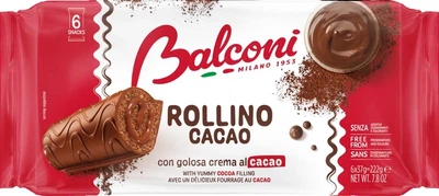 Мінірулети з какао Balconi Rollino Cacao 222 г (8001585001330)