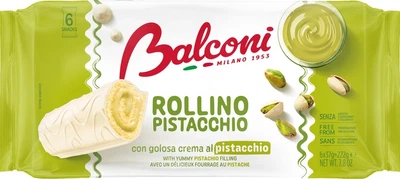 Мінірулети з фісташковим кремом Balconi Rollino Pistacchio 222 г (8001585010103)