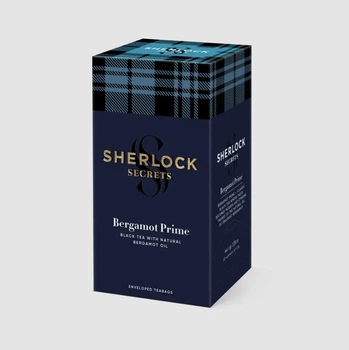 Чай чорний Sherlock Secrets Bergamot Prime Бергамот Прайм 22 саш по 2 г з натуральним маслом