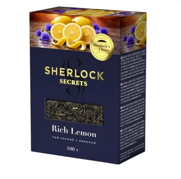 Чай черный Sherlock Secrets Rich Lemon Рич Лемон 100 г крупнолистовой