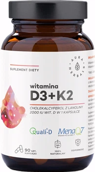Харчова добавка Aura Herbals Вітамін D3 2000 капсул2 90 капсул (5902479612430)