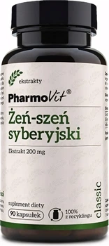 Suplement diety Pharmovit Żeń-szeń syberyjski 20:1 200 mg 90 kapsułek (5902811232456)