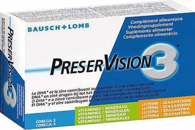 Suplement diety Bausch+Lomb PreserVision, 180 kapsułek (8470001637611)