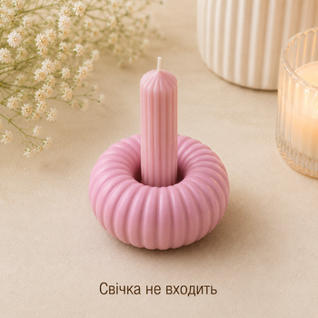 Подсвечник для дома и интерьера, розовый