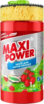 Засіб для миття посуду Maxi Power Суниця 1 л