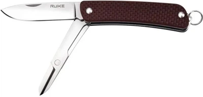 Многофункциональный нож Ruike S22 Brown компактный наключный 2 инструмента G10 Sandvik 12C27
