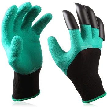 Резиновые перчатки с когтями для сада и огорода Garden Genie Gloves Гарден Джени Гловес, садовые перчатки