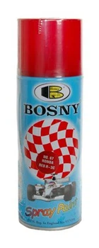 Краска аэрозольный тонирующий лак 400 мл Bosny красный яркий №67