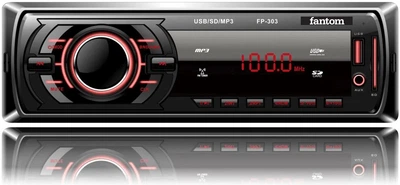 Автомагнитола Fantom FP-303 (Черный/Красный)/USB/SD/4x40W