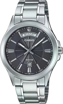 Мужские часы Casio MTP-1381D-8A серые 50 м