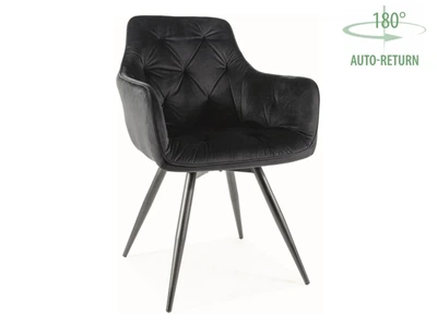 Стул MANGO VELVET черный каркас 60x57x83 см велюр черный