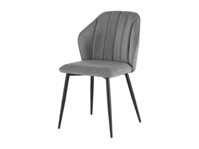 Стул NEIL чёрный каркас серая ткань 86x47x60 см