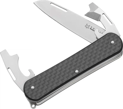Ніж багатофункціональний Fox Vulpis CF Black EDC компактний Slip Joint M390 3 інструменти