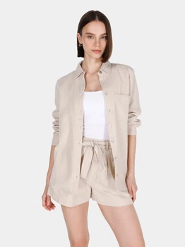 Рубашка хлопковая женская Colin's CL1074245BEI XS Beige (8684112735801)