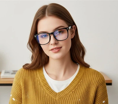 Окуляри для іміджу з прозорою лінзою оправа Honey Fashion Accessories чорний (4-102)