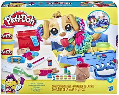 Набор для лепки Прием у ветеринара Play-Doh Hasbro (F3639) — Пластилин с собачкой и аксессуарами