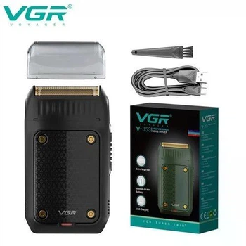Электробритва VGR V-353 сеточная с триммером IPX5, аккумуляторная, для сухого и влажного бритья Черная
