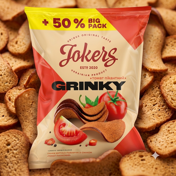 Грінки житньо-пшеничні Томат пікантний Jokers м/у 120г