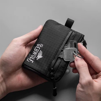 EDC Органайзер поуч Gebwolf кошелек Pouch с защитой от кражи денег с карт Rfid (черный)
