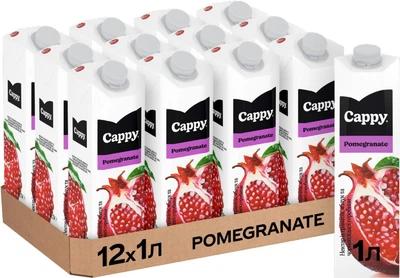 Упаковка нектару Cappy Гранат 1 л х 12 шт (5449000333223)