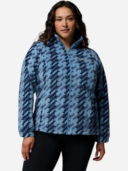 Толстовка на блискавці утеплена без капюшна жіноча Columbia Benton Springs Printed Full Zip 2021771449 XS Синя (199141705766)