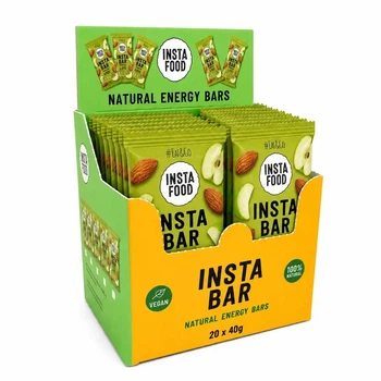 Упаковка батончиков Insta Food Миндаль яблоко 20 шт х 40 г